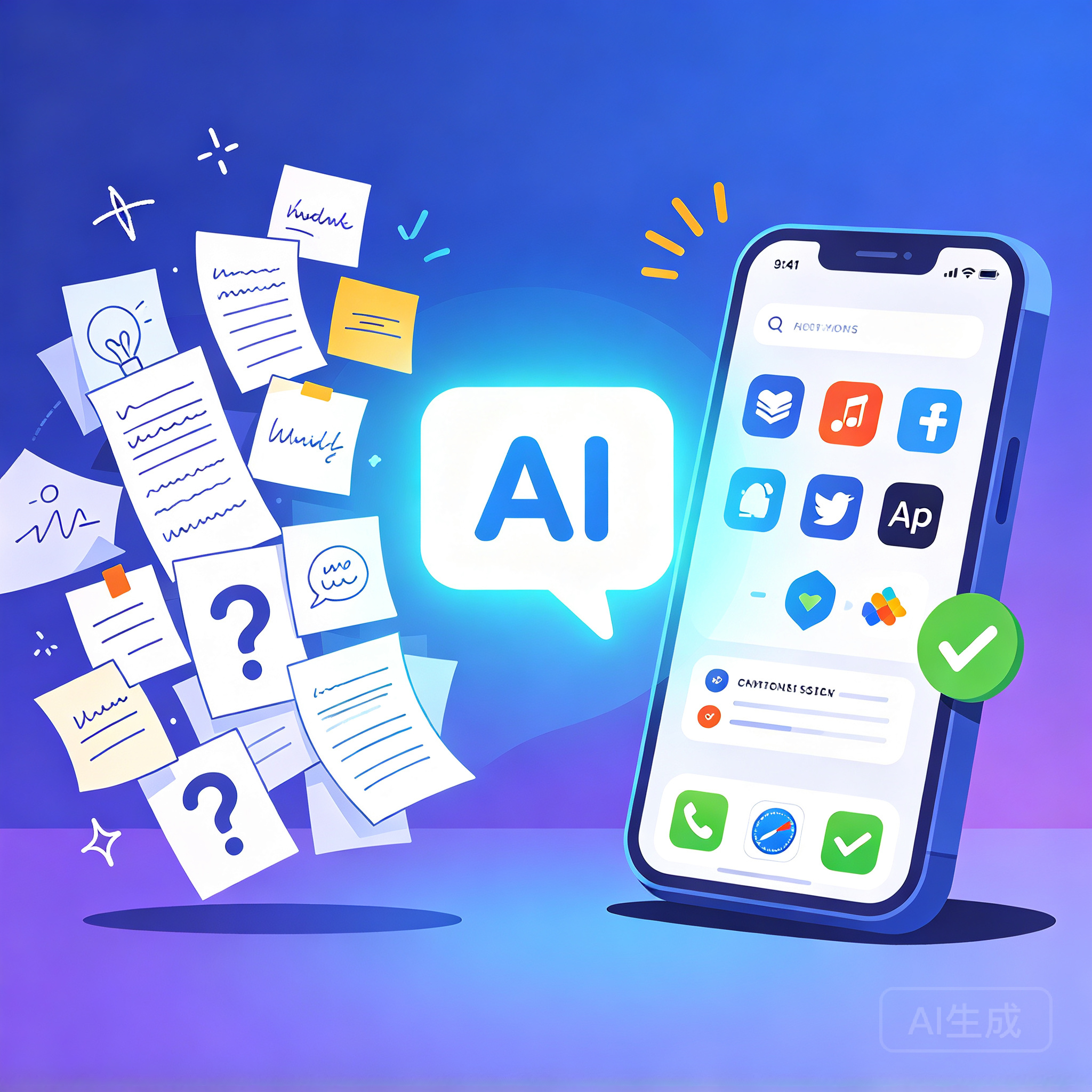 用AI开发App从想法验证到上架的流程概念图