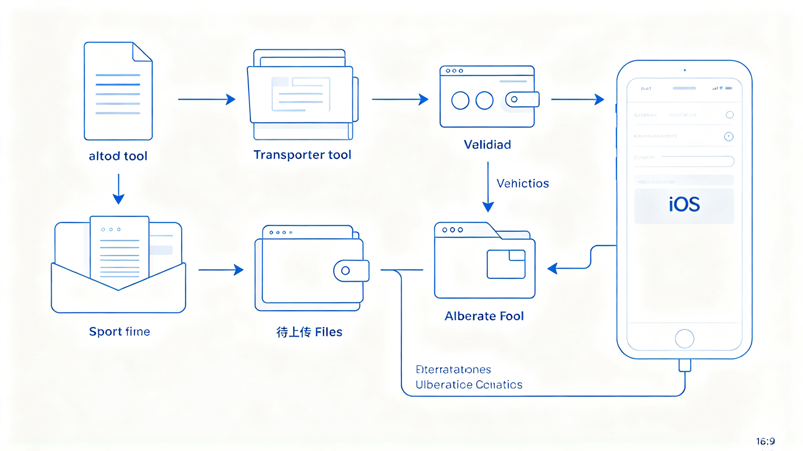 iOS 上架怎么传?Application Loader 退役后 Transporter 与 altool 排查指南 · 步骤示意
